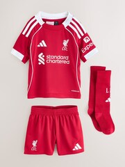 adidas Bright Red Mini Kids Liverpool FC 25/26 Home Kit - Image 5 of 10