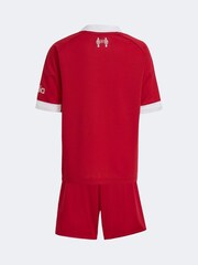 adidas Bright Red Mini Kids Liverpool FC 25/26 Home Kit - Image 9 of 10