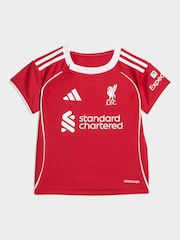adidas Bright Red Kids Baby Liverpool FC 25/26 Home Kit  All in one - Image 3 of 7