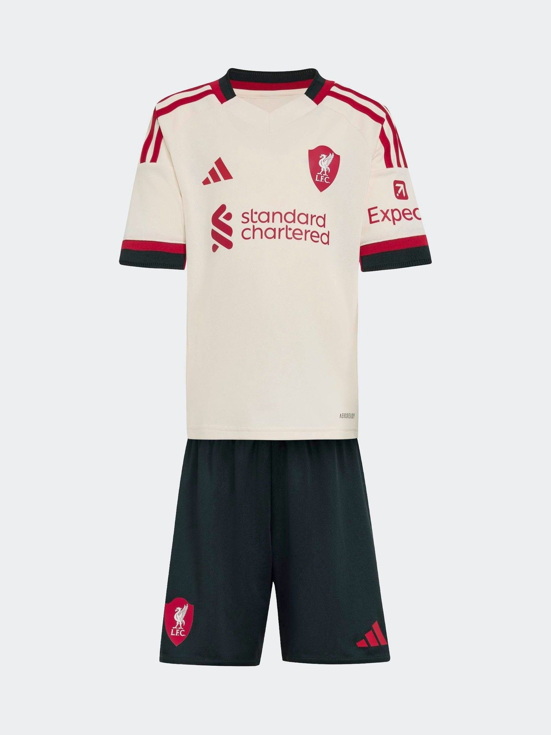 Buy adidas White/Black Mini Kids Liverpool FC 25/26 Away Kit from