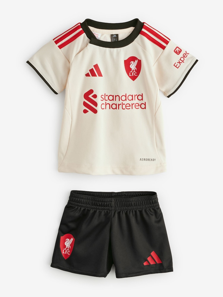 adidas White/Black Baby Kids Liverpool FC 25/26 Away Kit - Image 1 of 1