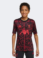 adidas Black/Red Kids Liverpool FC 25/26 Pre Match Jersey - Image 1 of 8