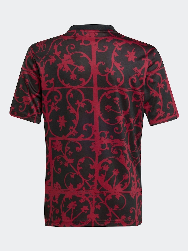 adidas Black/Red Kids Liverpool FC 25/26 Pre Match Jersey - Image 8 of 8