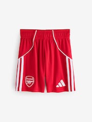 adidas Red/White Kids Arsenal 25/26 Home Shorts - Image 1 of 1