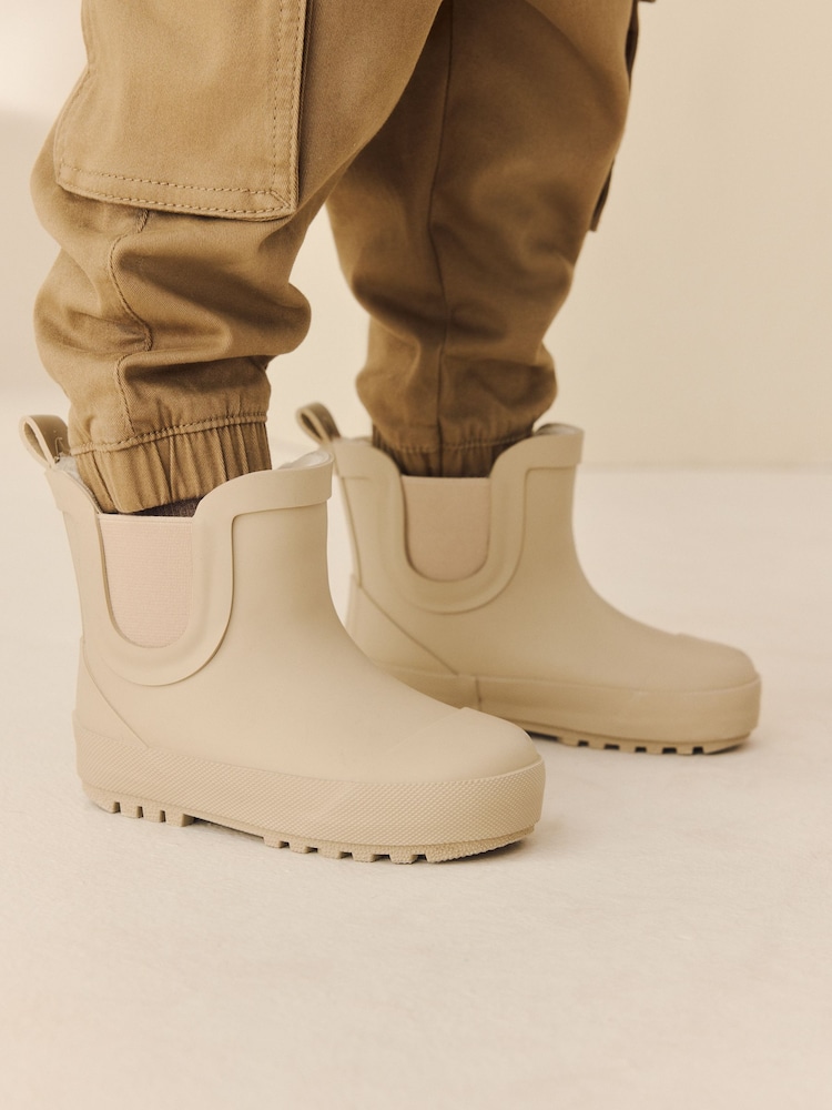 Neutral Warm Lined Ankle Wellies - Image 1 of 8