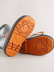 Black/Orange Halloween Handle Pull On Wellies - Image 8 of 8