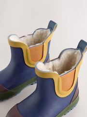 Navy Colourblock Warm Lined Ankle Wellies - Image 6 of 7