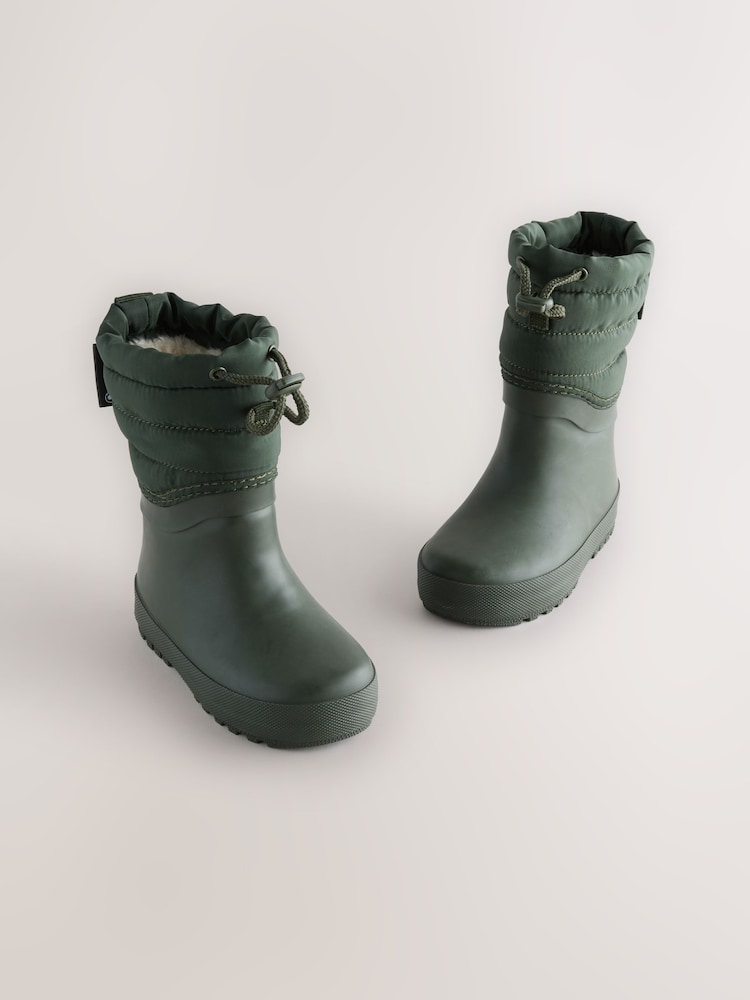 Grün/Khaki - Quilted Cuff Wellies - Bild 1 von 6