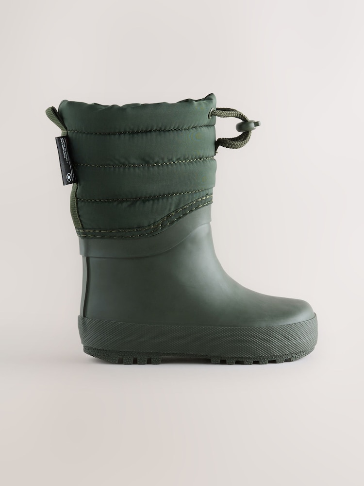 Grün/Khaki - Quilted Cuff Wellies - Bild 2 von 6