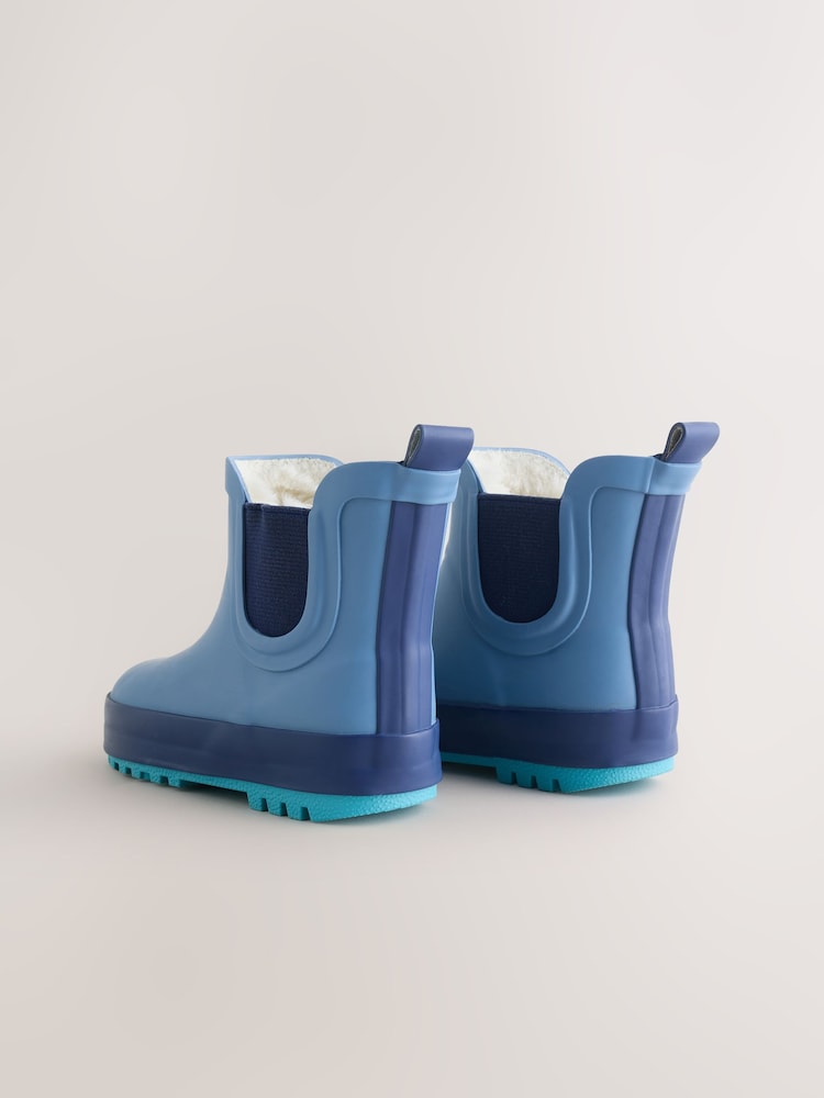 Blue Warm Lined Ankle Wellies - Image 6 of 6 Blue Warm Lined Ankle Wellies - Image 6 of 6