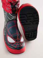 Black/Red Spiderman Thermal Thinsulate™ Lined Cuff Wellies - Image 5 of 5