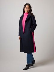 SCAMP & DUDE Blue Wool Blend Coat - Image 1 of 4