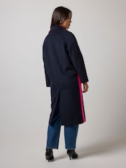 SCAMP & DUDE Blue Wool Blend Coat - Image 3 of 4