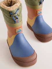 Blue/Green Colourblock Thermal Thinsulate™ Lined Cuff Wellies - Image 5 of 7
