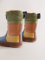 Blue/Green Colourblock Thermal Thinsulate™ Lined Cuff Wellies - Image 6 of 7