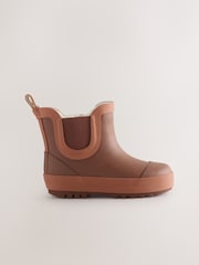 Rostbraun - Warm gefütterte, knöchelhohe Gummistiefel - Bild 2 von 5