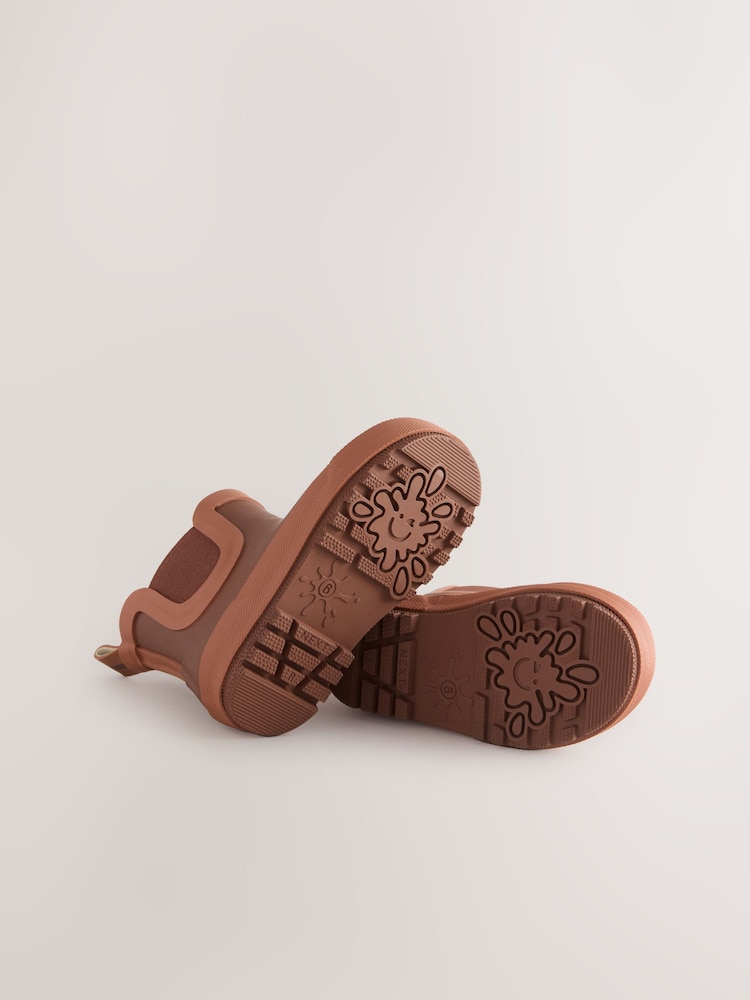 Rostbraun - Warm gefütterte, knöchelhohe Gummistiefel - Bild 5 von 5