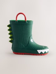 Green Crocodile Handle Pull On Wellies - Image 2 of 5
