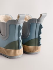 Blue Neutral Colourblock Warm Lined Ankle Wellies - Image 3 of 7