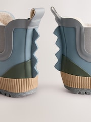 Blue Neutral Colourblock Warm Lined Ankle Wellies - Image 5 of 7