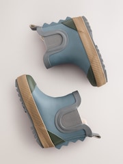 Blue Neutral Colourblock Warm Lined Ankle Wellies - Image 6 of 7
