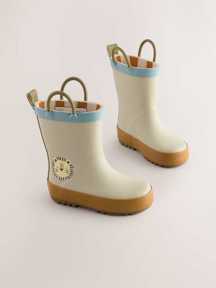 Buy Neutral Lion Handle Pull On Wellies from the Next UK online shop