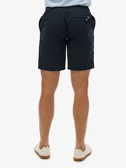 Superdry Navy/Turquoise Classic 19 Logo Board Shorts - Image 4 of 8