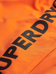 Superdry Orange/Black Sport Graphic 17 Swim Shorts - Image 7 of 7
