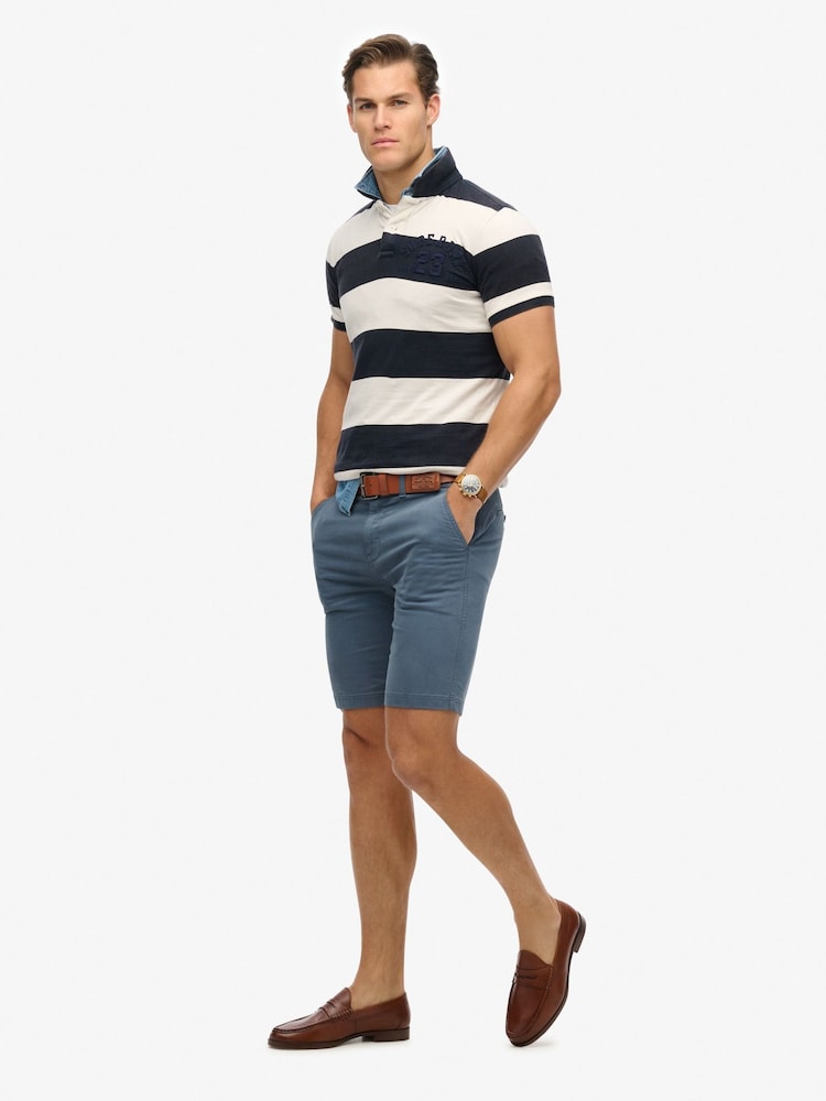 Superdry Blue Officer Chino Shorts - Image 1 of 6