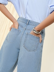 Синий с эффектом выбеливания - Friends Like These Denim Barrel Jeans - Image 3 of 5