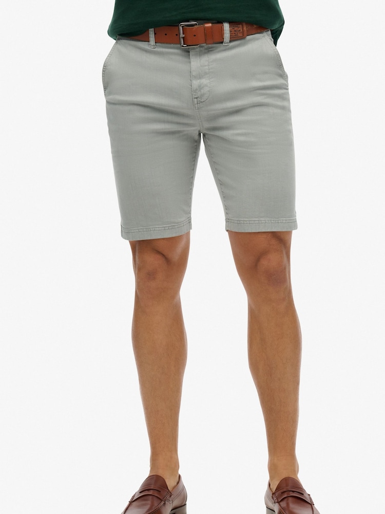 Superdry Grey Officer Chino Shorts - Image 1 of 7