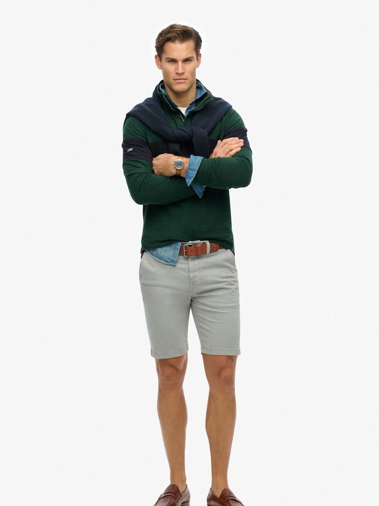 Superdry Grey Officer Chino Shorts - Image 2 of 7