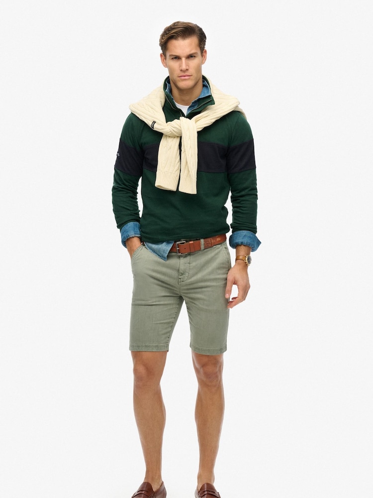 Superdry Green Officer Chino Shorts - Image 2 of 7