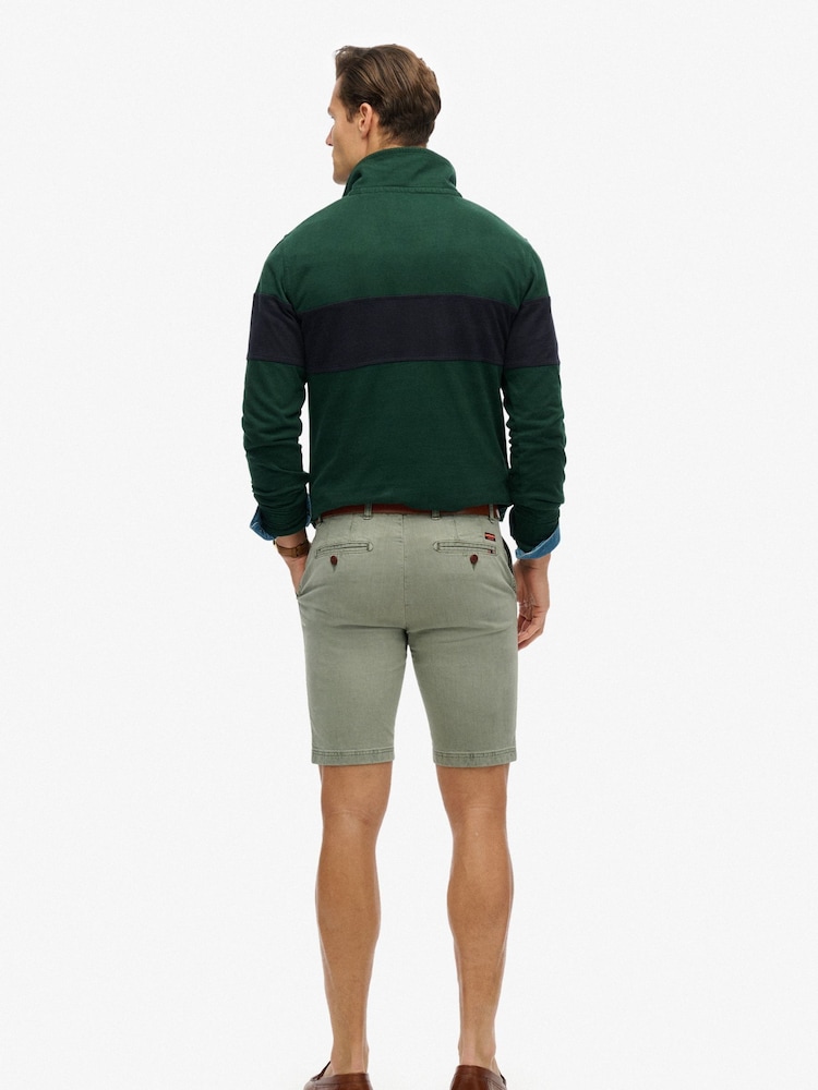 Superdry Green Officer Chino Shorts - Image 5 of 7