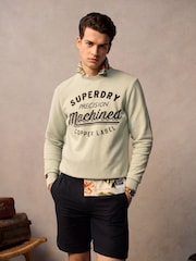 Superdry Navy Merchant Linen Blend Shorts - Image 2 of 8