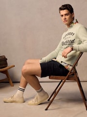 Superdry Navy Merchant Linen Blend Shorts - Image 5 of 8