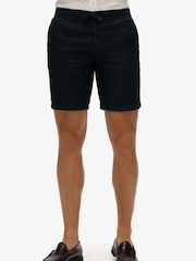 Superdry Navy Merchant Linen Blend Shorts - Image 6 of 8
