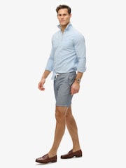Superdry Blue Merchant Linen Blend Shorts - Image 4 of 5