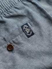 Superdry Blue Merchant Linen Blend Shorts - Image 5 of 5