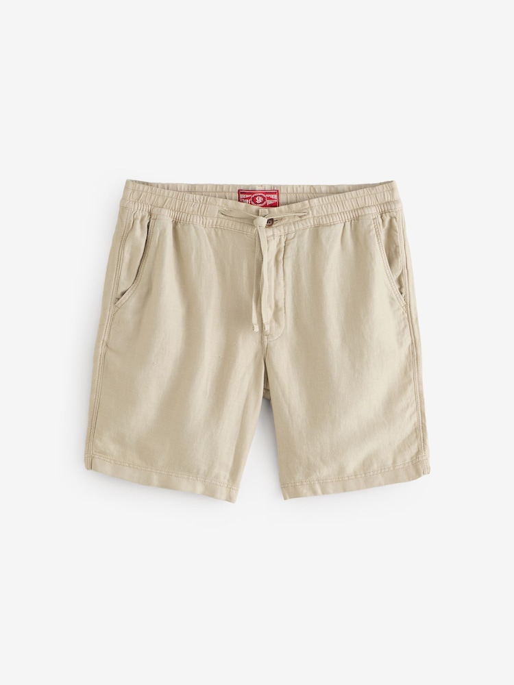 Superdry Natural Merchant Linen Blend Shorts - Image 1 of 6