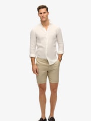 Superdry Natural Merchant Linen Blend Shorts - Image 3 of 6
