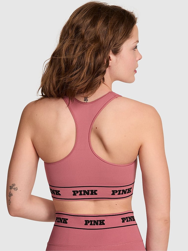 Victoria's Secret PINK Begonia Brown Reversible Sports Bra - Image 2 of 2