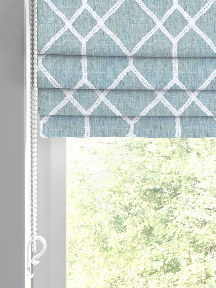 Seafoam Grey Earle Made to Measure Roman Blind - Image 2 of 6