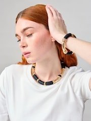 Brățară Aela Powdercoat Stretch Negru și Tonuri de Aur - Image 3 of 3