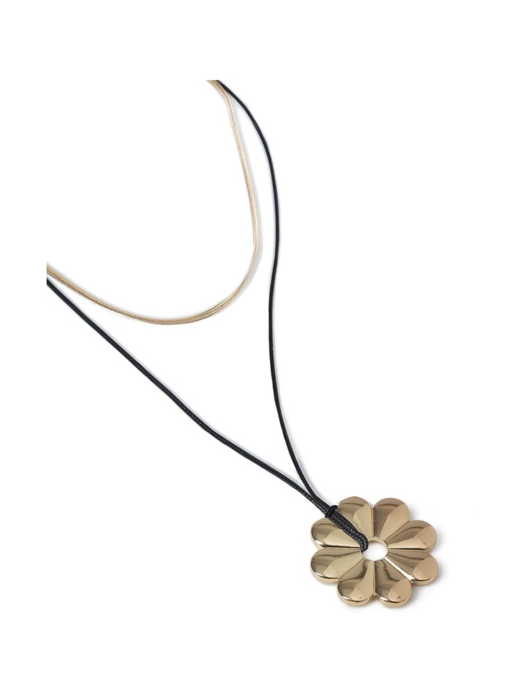 Aela Gold Tone Flower Pendant Necklace - Image 2 of 2