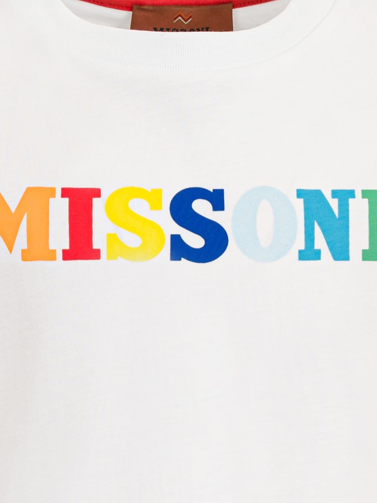 Missoni Logo Short Sleeve White T-Shirt - Image 2 of 2