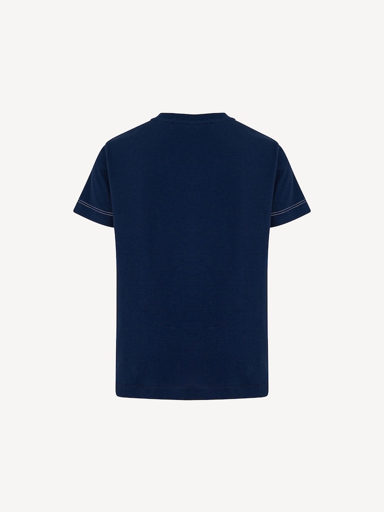 Missoni Blue Applique Logo Short Sleeve T-Shirt - Image 2 of 3 Missoni Blue Applique Logo Short Sleeve T-Shirt - Image 2 of 3