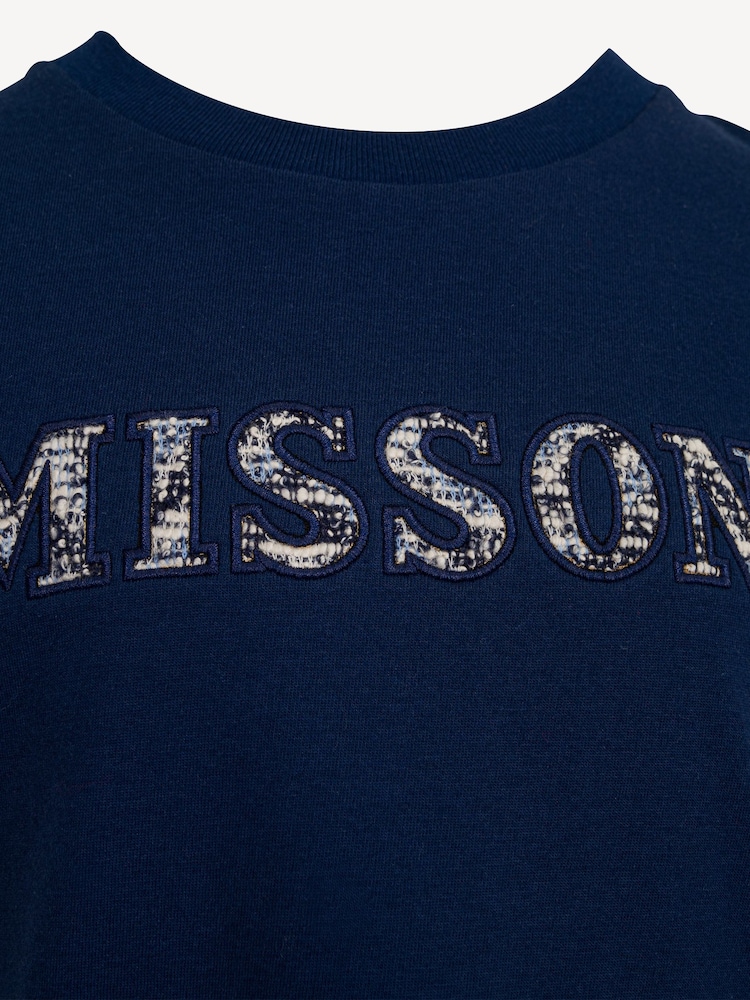 Missoni Blue Applique Logo Short Sleeve T-Shirt - Image 3 of 3 Missoni Blue Applique Logo Short Sleeve T-Shirt - Image 3 of 3
