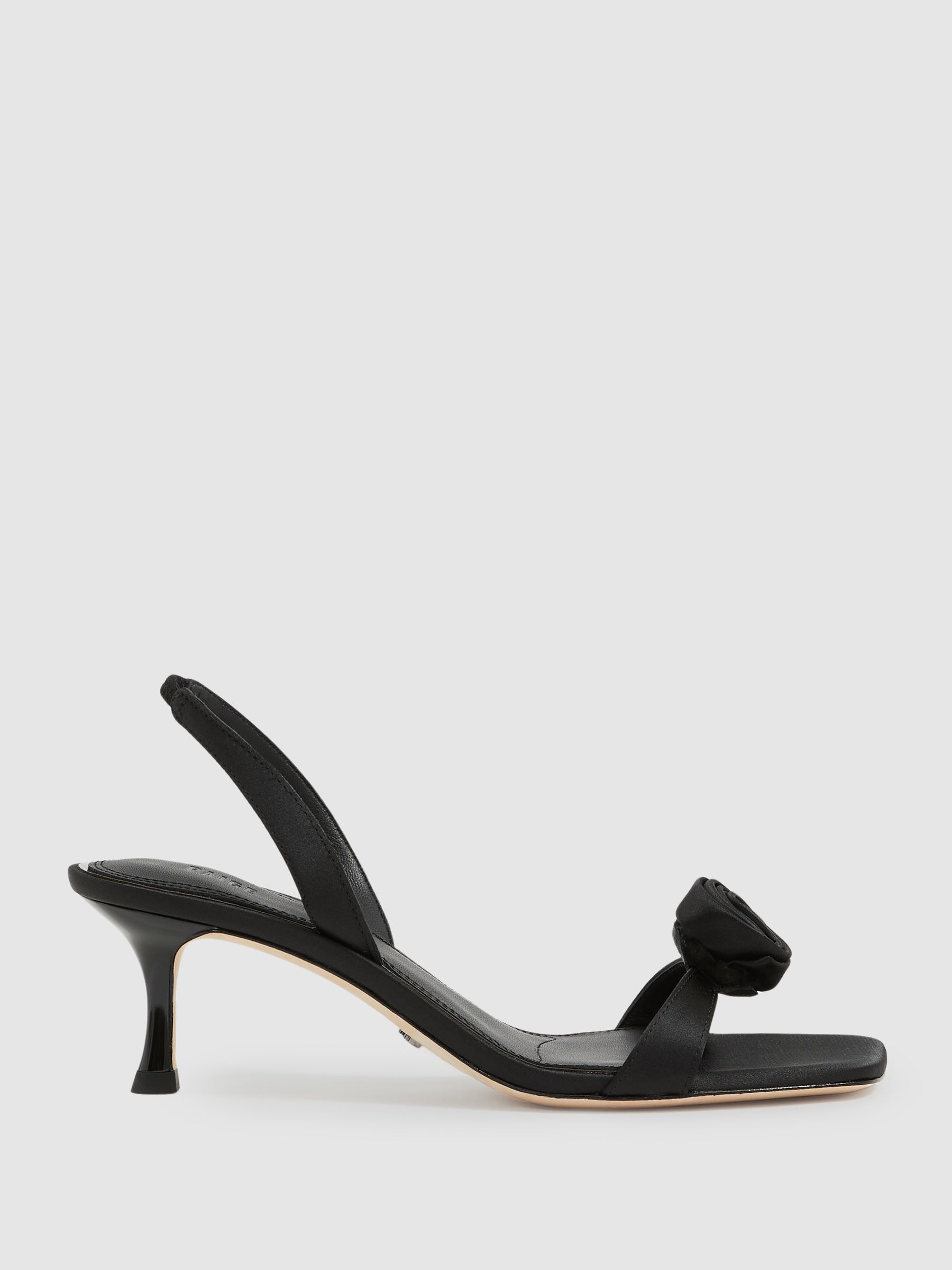 Paige Satin Rosette Sandals