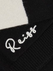 Reiss Black Boom 3-9 yrs Unisex Fit McLaren F1 Team Varsity Wool-Cashmere Cardigan - Image 8 of 8